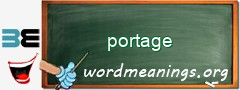 WordMeaning blackboard for portage